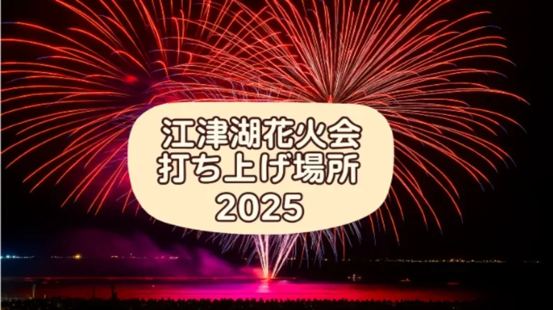 江津湖花火大会2025の打ち上げ場所である下江津湖周辺を彩る花火の様子