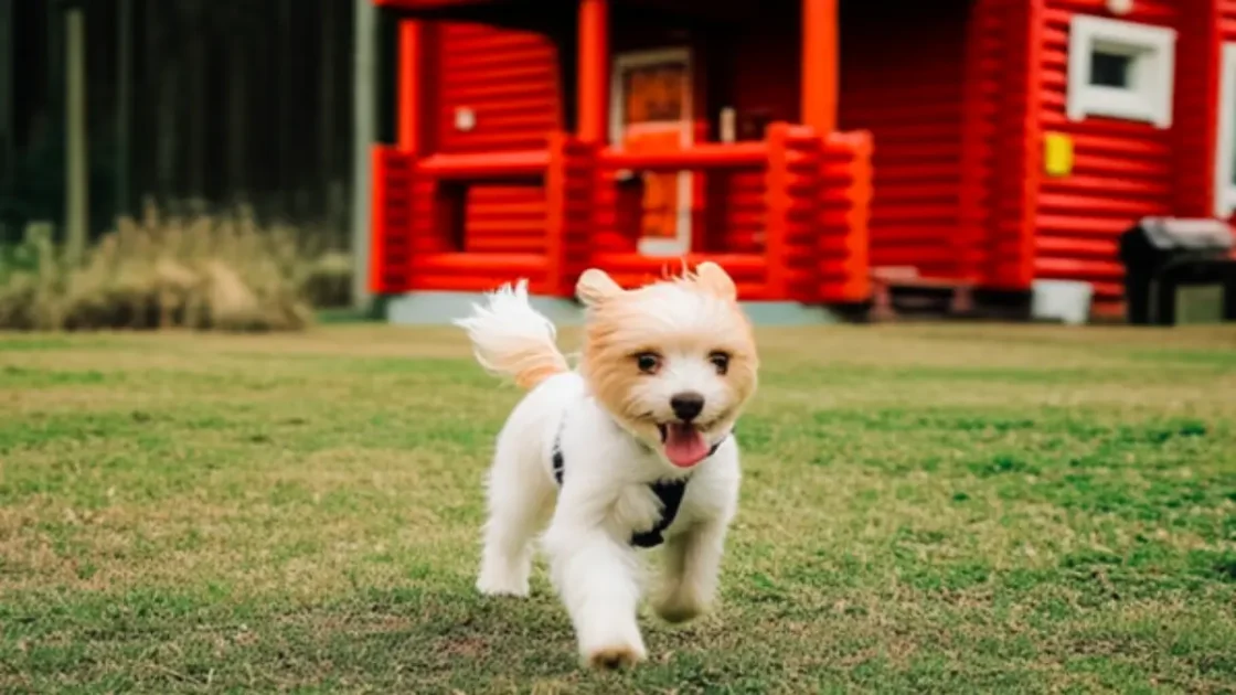 フォレスタ阿蘇グランピングで自然の中を走り回る小型犬とペットフレンドリーなコテージ