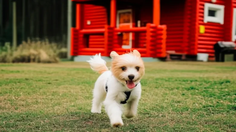 フォレスタ阿蘇グランピングで自然の中を走り回る小型犬とペットフレンドリーなコテージ